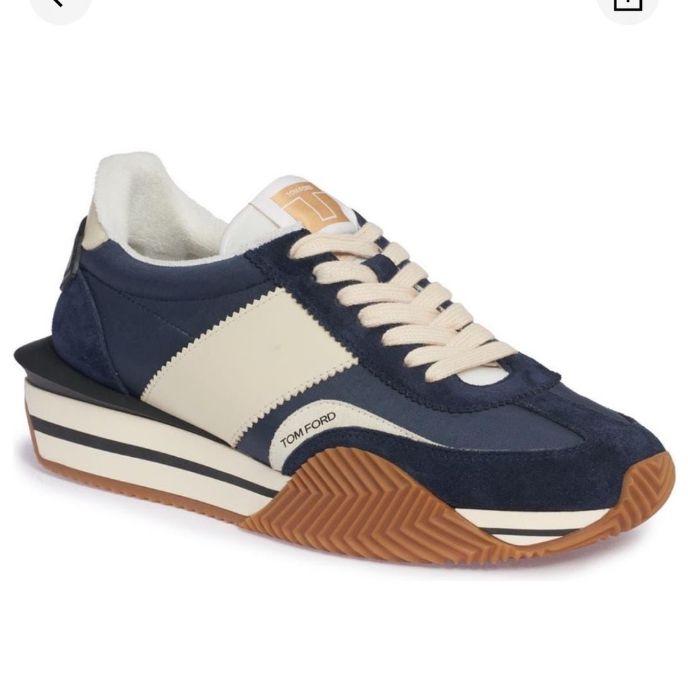 Tom Ford
James Mixed Media Low Top Sneaker Navy